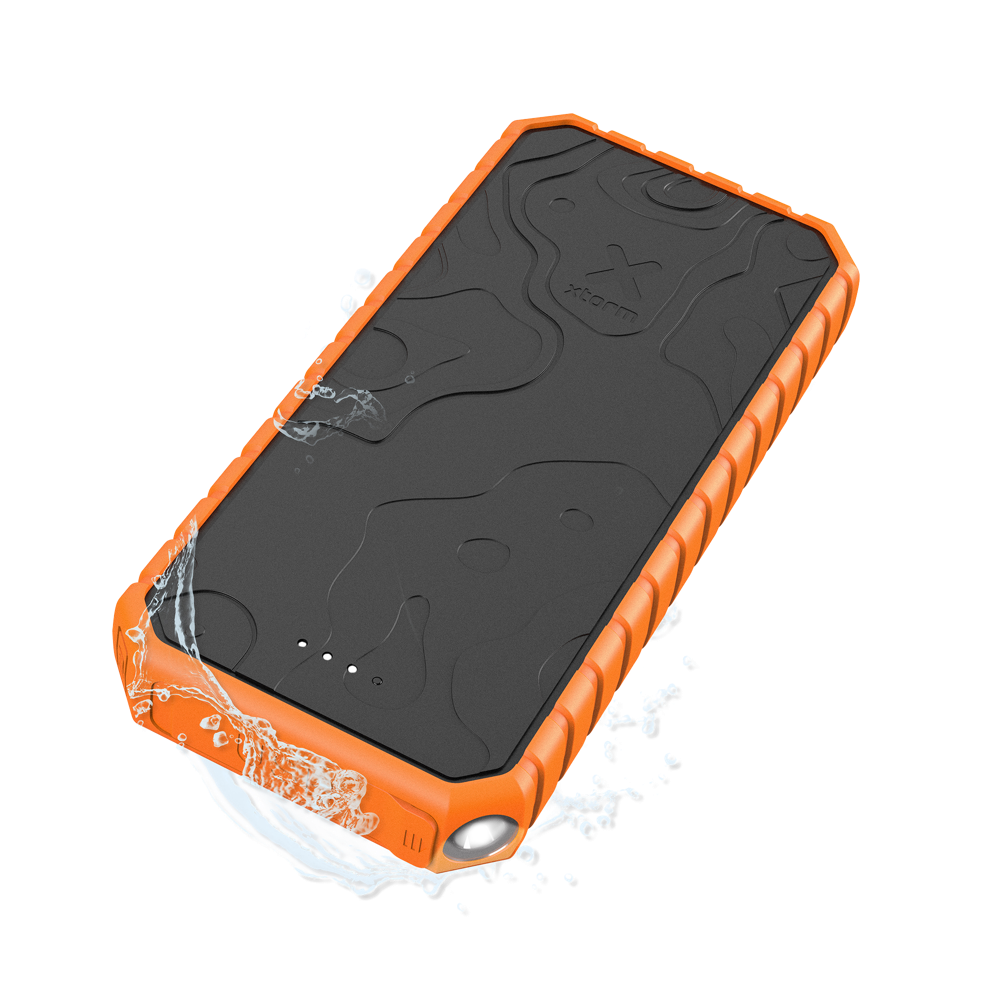Xtreme Power Bank Robuste 35W - 20.000 mAh - Extérieur - Étanche avec Lampe de Poche - Quick Charge 3.0