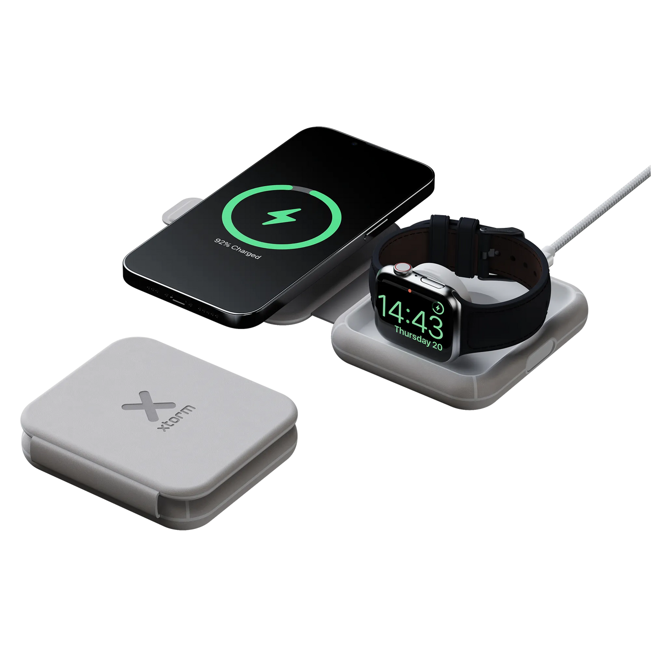 Chargeur de voyage sans fil pliable 2 en 1