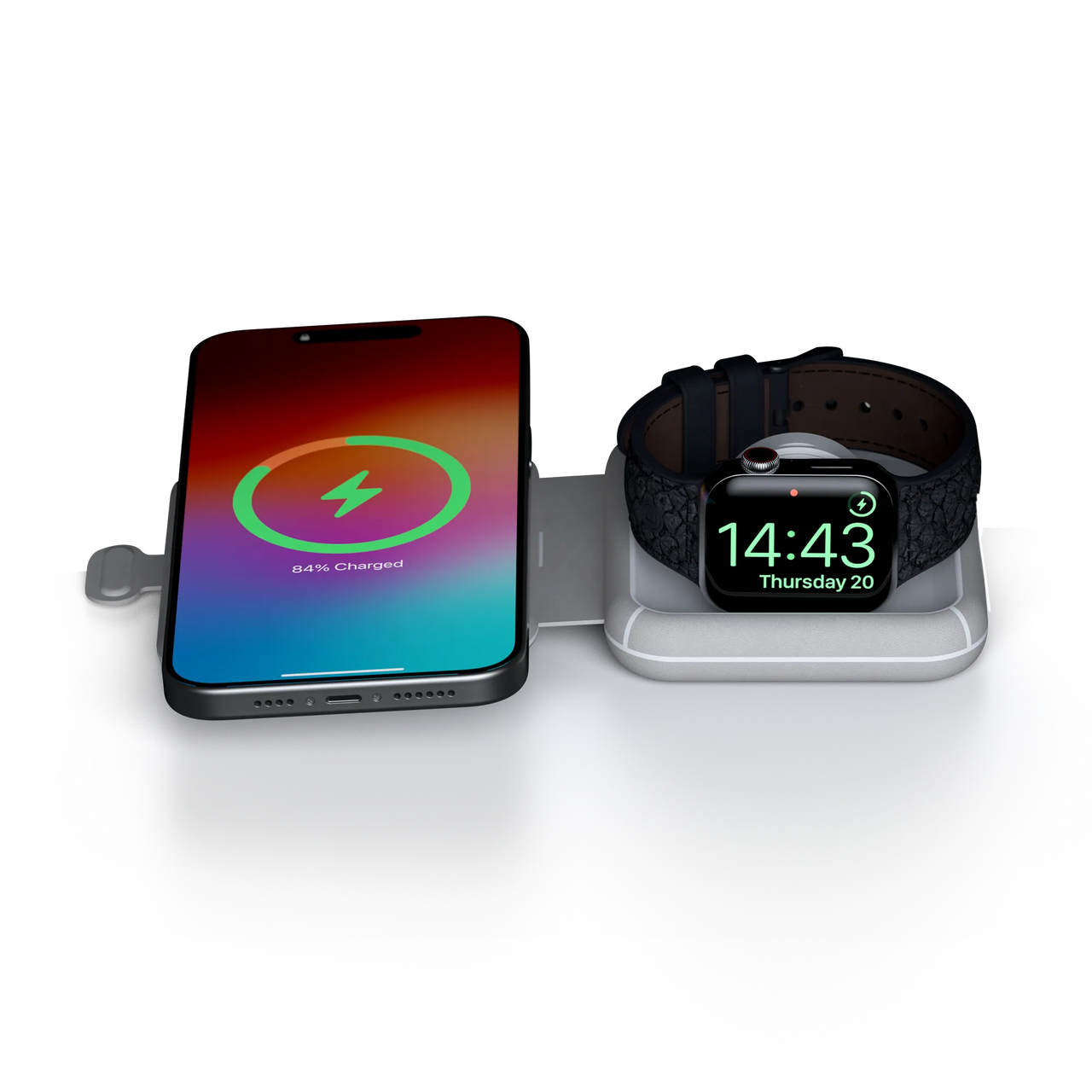 Chargeur de voyage sans fil pliable 2 en 1