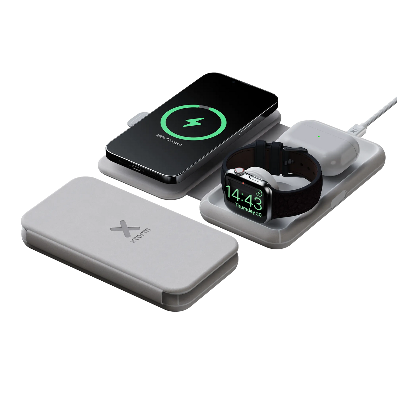 Chargeur de voyage sans fil pliable 3en1