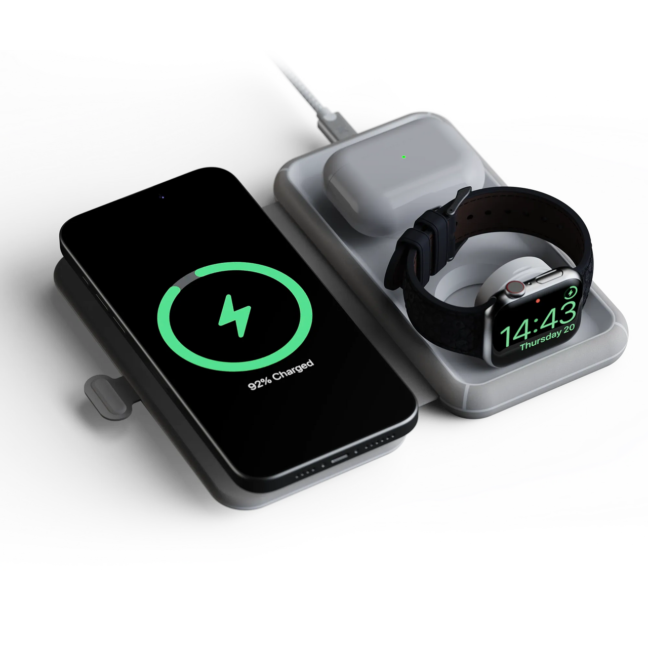 Chargeur de voyage sans fil pliable 3en1