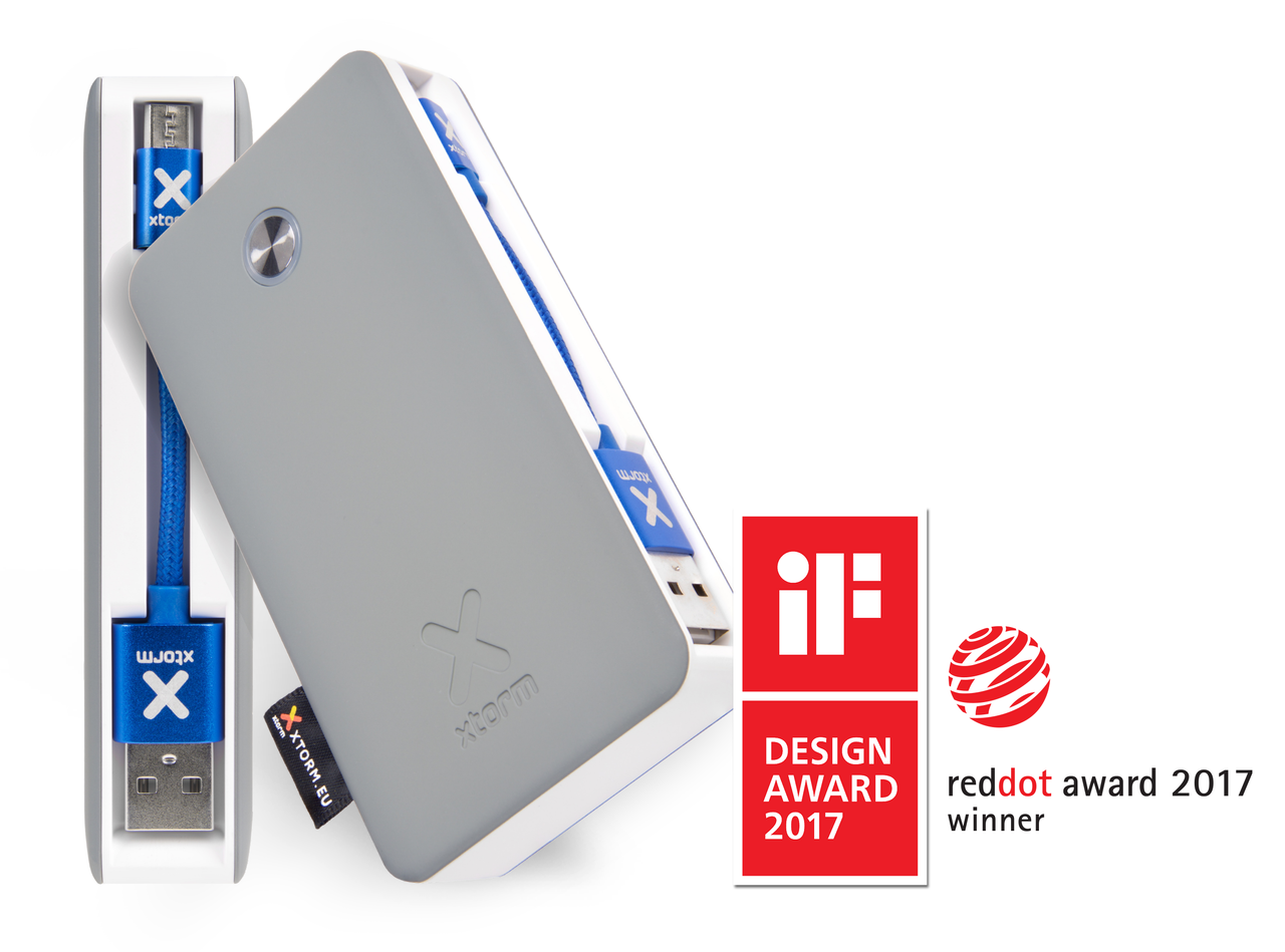 Batterie externe de voyage XB2 - 6000 mAh - Gris/Blanc