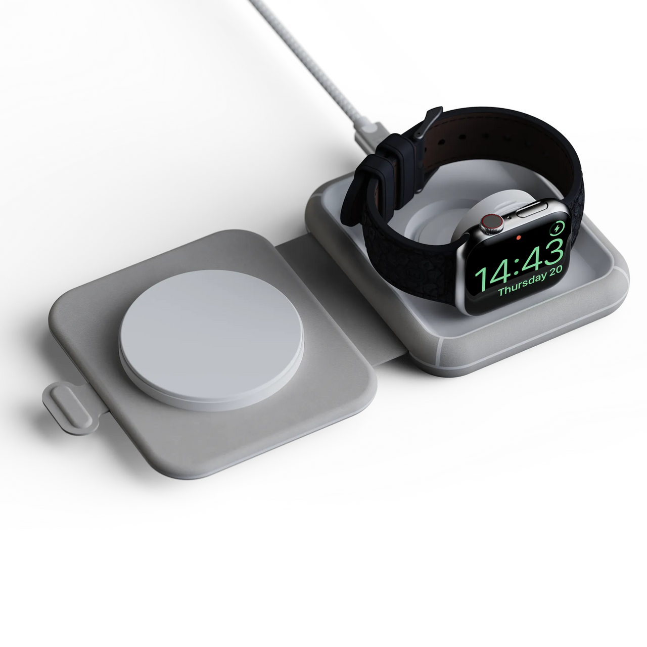 Chargeur de voyage sans fil pliable 2 en 1